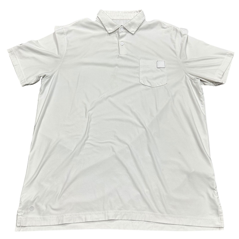 Adidas Mens Wyncote‎ Golf Club Polo Shirt White Performance Pocket HA6113 Large
